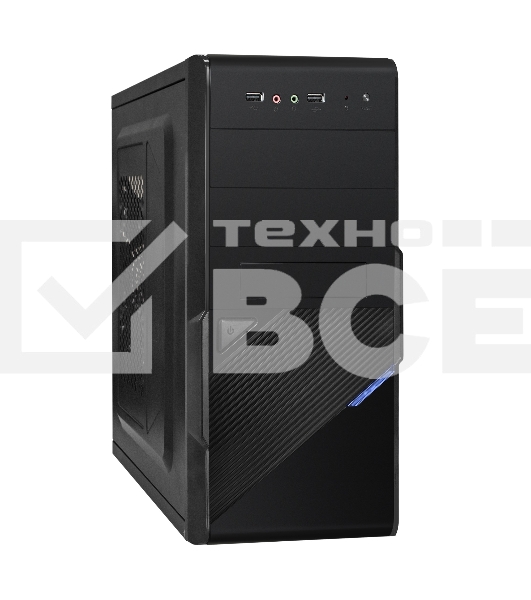 Компьютерный корпус Minitower ExeGate BA-201-UNS350 (mATX, БП UNS350 с вент. 12см, 2*USB, аудио, черный)