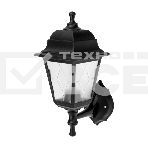 Светильник садово-парковый LAMPER НБУ 04-60-001 У1 'Леда', настенный, черный, пластик (рельеф ромб), четырехгранный, под лампу Е27, фото 1