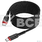 Кабель HOCO X59/USB кабель Type-C/3m/3A/Нейлон/черный, фото3