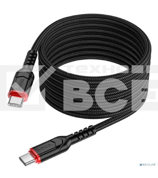 Кабель HOCO X59/USB кабель Type-C/3m/3A/Нейлон/черный