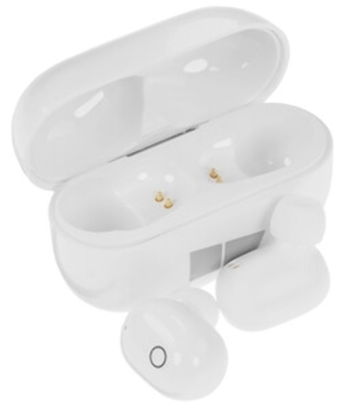 Наушники TWS More Choice БВ11 белый, вкладыши, Bluetooth, сенсорное управление, до 4 ч