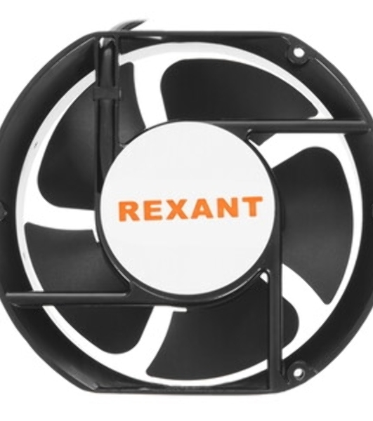Вентилятор для корпуса Rexant RХ 172x163x51HBL 220VAC черный, 172 x 163 мм, 2500 об/мин, 53 дБ, 2 pin