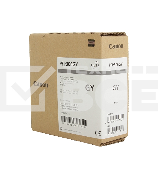 Картридж струйный Canon PFI-306 GY (6666B001) серый (330 мл) для Canon iPF8300S/8400/9400S/9400
