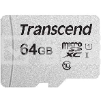 Флеш карта microSD 64GB Transcend microSDXC Class 10 UHS-I U1, (без адаптера), TLC, фото 1