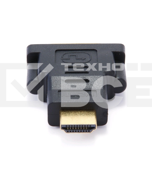 Переходник Gembird Переходник HDMI-DVI 19M/25F, золотые разъемы, пакет(A-HDMI-DVI-3)
