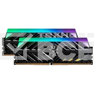 Оперативная память XPG Spectrix D41 RGB, DDR4, 32GB (2x16GB), 3200MHz, CL16, UDIMM, с радиатором, RGB, серый