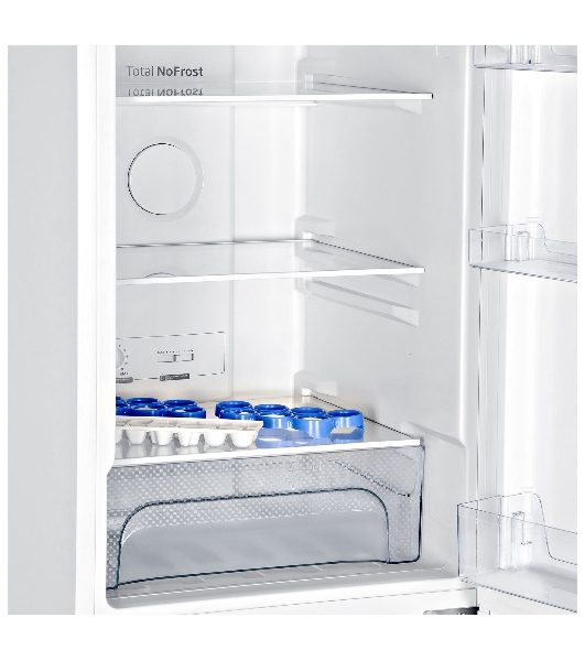 Холодильник Hyundai CC2056FWT белый двухкамерный 129/64л морозилка снизу, No Frost