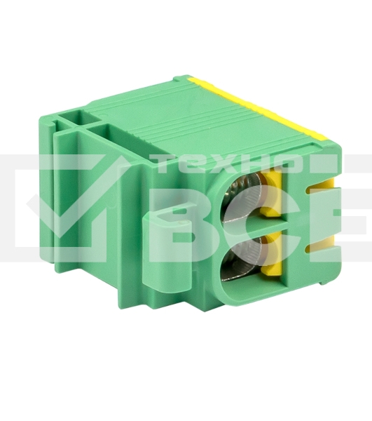 Клемма силовая вводная двойная КСВ 16-50 желто-зеленая EKF PROxima plc-kvs2-16-50-y-green EKF