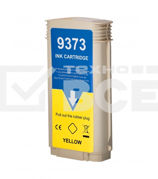Струйный картридж NV Print 72 (NV-C9373A) Yellow для HP DesignJet T1100, T1120, T1200, T1300,  T610, T620, T770, T790, T2300, T795 (130 мл)