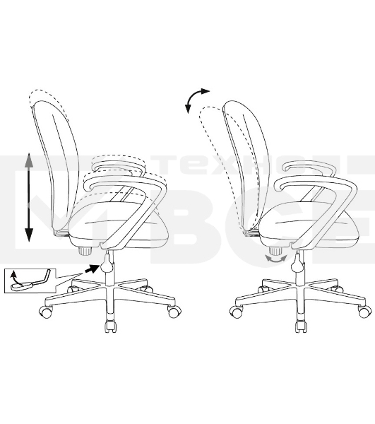 Кресло детское Бюрократ KD-W10 голубой овечки крестов. пластик пластик белый