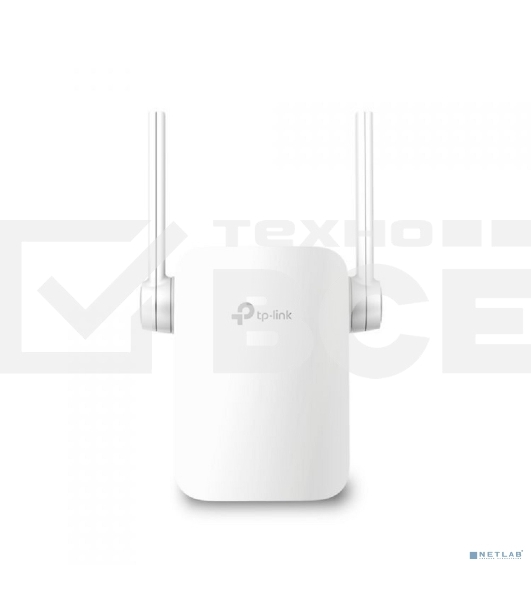 Усилитель TP-Link Wi-Fi AC750 Wi-Fi Range Extender, Wall Plugged,433Mbps at 5GHz + 300Mbps at 2.4GHz, 802.11ac/a/b/g/n, 1 10/100M LAN, WPS button, 2 fixed antennas поставляется без кабеля RJ-45