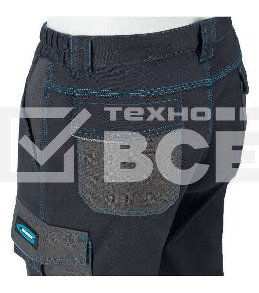 Брюки профессиональные рабочие, 97% хлопок 3% спандекс, XXXL  Gross