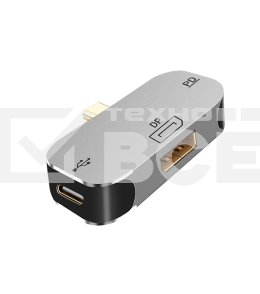 Адаптер Type C на Display Port + Type C + PD