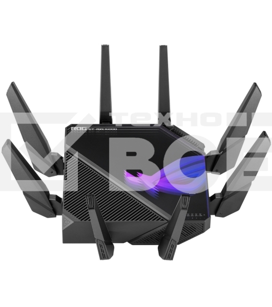 Роутер ASUS ROG GT-AXE16000 802.11 a/b/g/n/ac/ax до 1148 + 4804Мбит/c, 2,4 + 5 гГц, 8 антенн, USB, GBT LAN ; 90IG06W0-MU2A10