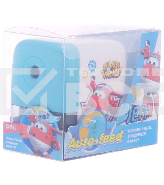 Точилка для карандашей механическая Deli ER10409 Super Wings 1 отверстие пластик ассорти