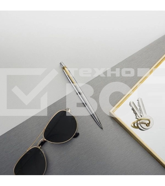 Ручка шариковая Parker Jotter Core K691 (CW1953182) Stainless Steel GT M син. черн. подар.кор.