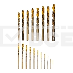 Набор сверл по металлу Denzel 1-10 мм, Р6М5К8-TiN, Golden Tip, 19 шт 723008, фото6