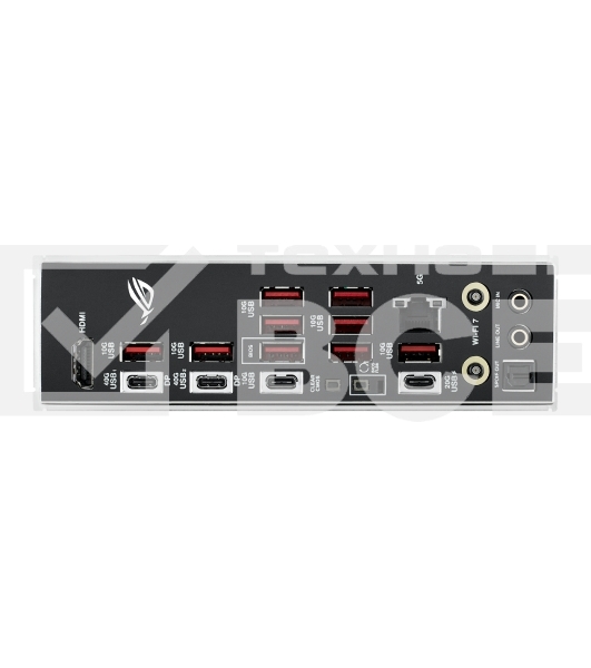 Материнская плата ASUS ROG STRIX X870E-E GAMING WIFI, AM5, AMD X870E, 4xDDR5, 4xSATA, 5xM.2, 1xPCI-E 5.0 x16, 1xPCI-E 4.0 x4, 1xHDMI, 1xUSB-C 3.2 Gen 2, 1xUSB-C 3.2 Gen 2x2, 2xUSB-C 4.0, 1x 5Gb LAN, 9xUSB-A 3.2 Gen 2, 2x3.5 мм, TOSLINK, 1xWi-Fi 7, ATX
