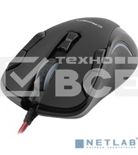 Мышь проводная Crown Gaming CMXG-804 черный, 2000 dpi, USB, кнопки - 9