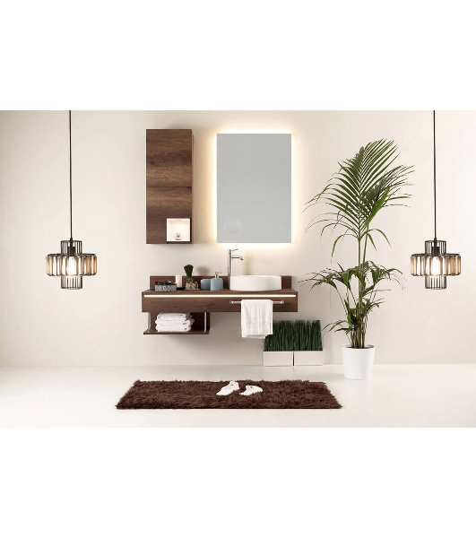 Зеркало Bau Stil 60х80, сенсорная LED подсветка, пластиковый защитный корпус