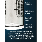 Душевой уголок BAU Dream с поддоном 100x100х195, прозрачное закаленное стекло с черной мозаикой 5 мм, фото3