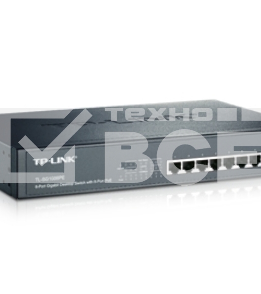Коммутатор TP-Link SMB TL-SG1008P Коммутатор 8-port Gigabit Switch с 4 портами РоЕ