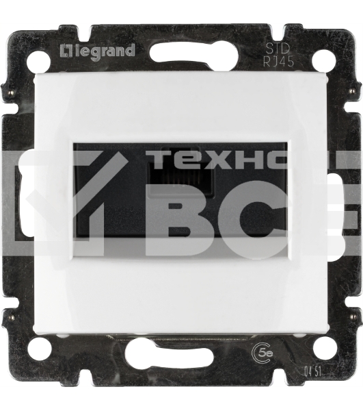 Компьютерная розеткаLegrand Valena 774230 , белая RJ45 5 кат UTP