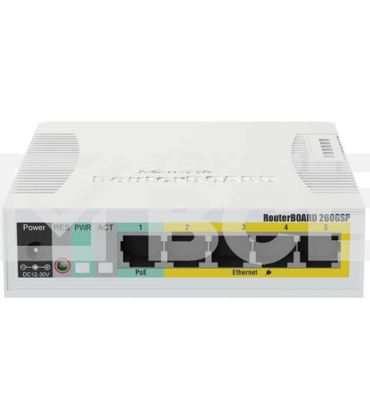 Сетевой коммутатор MikroTik RB260GSP RouterBOARD 260GSP with indoor case and power supply
