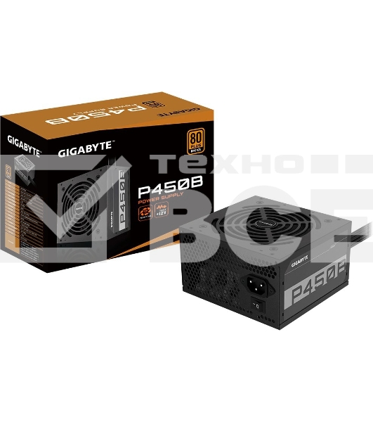 Блок питания Gigabyte GP-P450B, 450Вт, 80 PLUS Bronze, APFC 120мм, черный