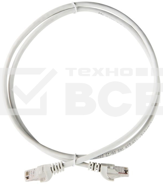 Коммутационный шнур (патч-корд) ITK PC01-C5EUL-05M , кат.5Е UTP, LSZH, 0,5м, серый     