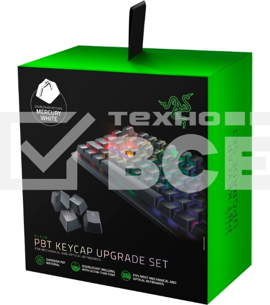 Клавиши Razer PBT Keycap Upgrade Set - Mercury White