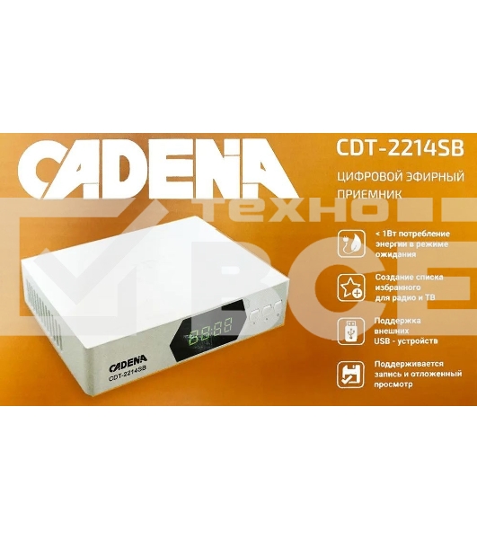 Приемник цифровой эфирный Cadena CDT-2214SB