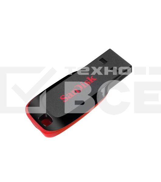 Флеш диск Sandisk 64Gb Cruzer Blade SDCZ50-064G-B35 USB2.0 черный/красный