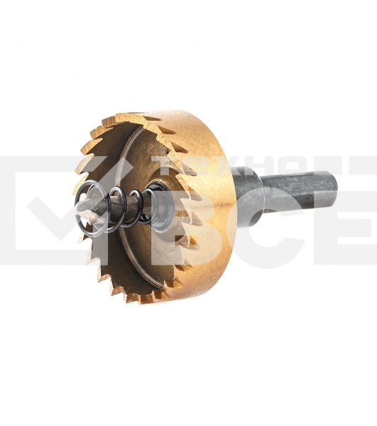 Коронка по металлу Denzel HSS, 42 мм, нитридтитановое покрытие