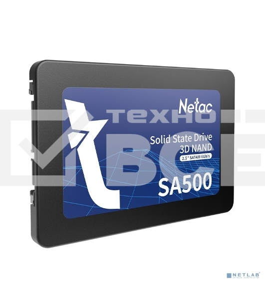 Накопитель SSD Netac SA500, 120Gb, SATA III, 2.5