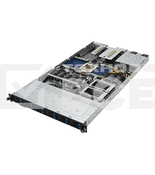 Серверная платформа/ ASUS RS500A-E12-RS12U, 1U 2 1slot GPU, 1xSP5 (LGA6096) EPYC 9004 (400W), 24 DIMM DDR5, 12 x SATA/SAS/NVME, 2 x M.2, Up to 3 PCIe Gen5 slots + 1 OCP3.0, 2 x  1GbE LANUp to 2 single-slot GPU cards, 1+1 1600W