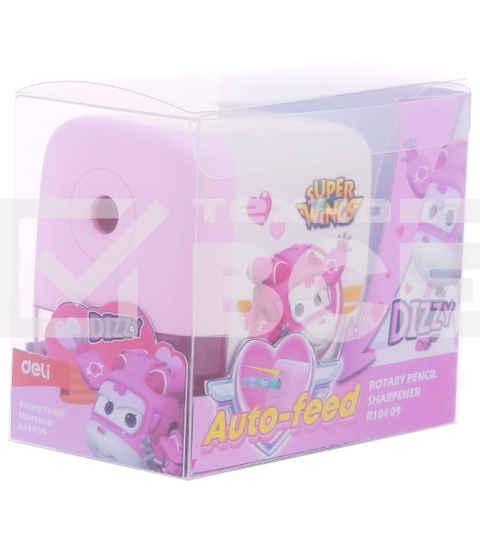 Точилка для карандашей механическая Deli ER10409 Super Wings 1 отверстие пластик ассорти
