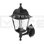 Светильник садово-парковый LAMPER НБУ 04-60-001 У1 'Леда', настенный, черный, стекло прозрачное, четырехгранный, под лампу Е27, фото 1