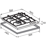 Газовая варочная панель Zigmund & Shtain G 14.6 S независимая, нержавеющая сталь, фото8