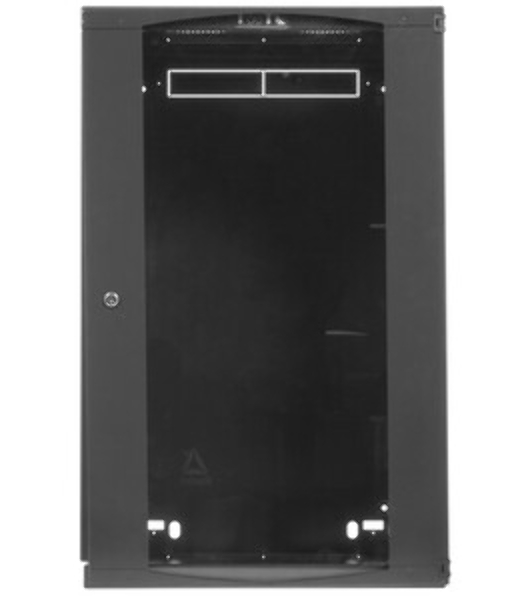 Шкаф настенный Next, 18U 550x450, стеклянная дверь, черный