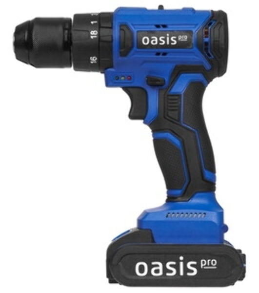 Дрель-шуруповерт Oasis ASU-14V Pro, 14,4 В, 2 Ач, 45 Нм, бесщеточный, ударный