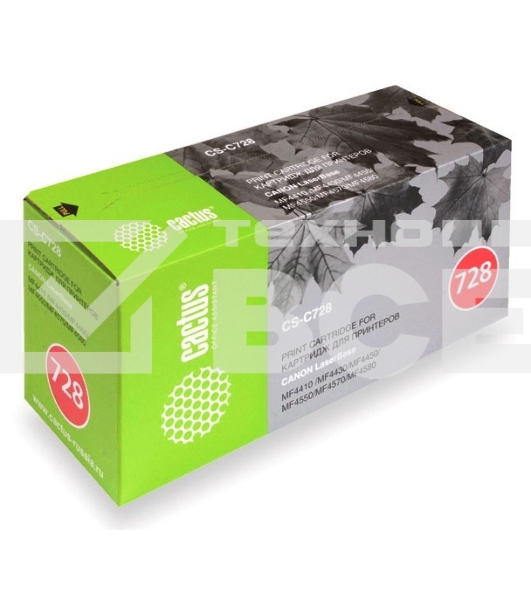 Картридж лазерный Cactus CS-C728S черный (2100 стр.) для Canon i-Sensys MF4410/4430/4450/4550D