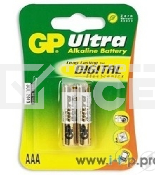 Батарея GP Ultra Alkaline 24AU LR03 AAA (2шт)