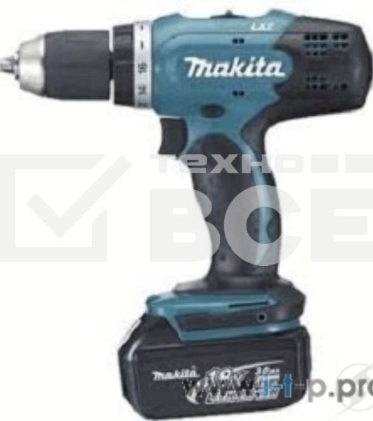 Дрель-шуруповерт Makita DHP453RFE, 18 В, 3 Ач, 42 Нм, щеточный