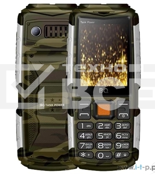 Мобильный телефон BQ 2430 Tank Power серебро/камуфляж