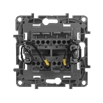 Переключатель 2клавишный с подсветкой, 10АХ, антрацит ETIKA , фото 1