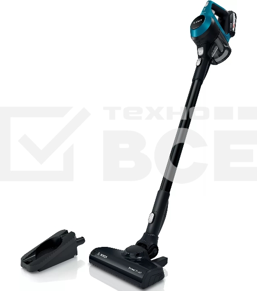 Пылесос вертикальный Bosch BBS611LAG POWER FOR ALL 18V синий, питание от аккумулятора, уборка сухая, работа от АКБ max 30 мин