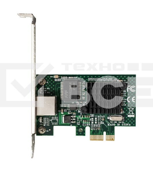 Сетевой адаптер ExeGate EXE-BCM5721 (PCI-E x1, порт 1xRJ45, 10/100/1000Mbps, Gigabit Chipset Broadcom BCM5721)