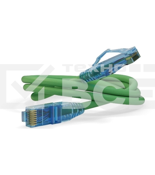 Патч-корд Hyperline PC-LPM-UTP-RJ45-RJ45-C6-2M-LSZH-GN U/UTP, Cat.6, LSZH, 2 м, зеленый