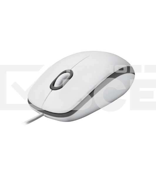 Мышь проводная Logitech M100 белый, 1000 dpi, USB, кнопки - 3